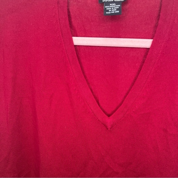 JoS A Bank Men's 100% Merino Wool Red Sweater Vest in XXL - Picture 2 of 4